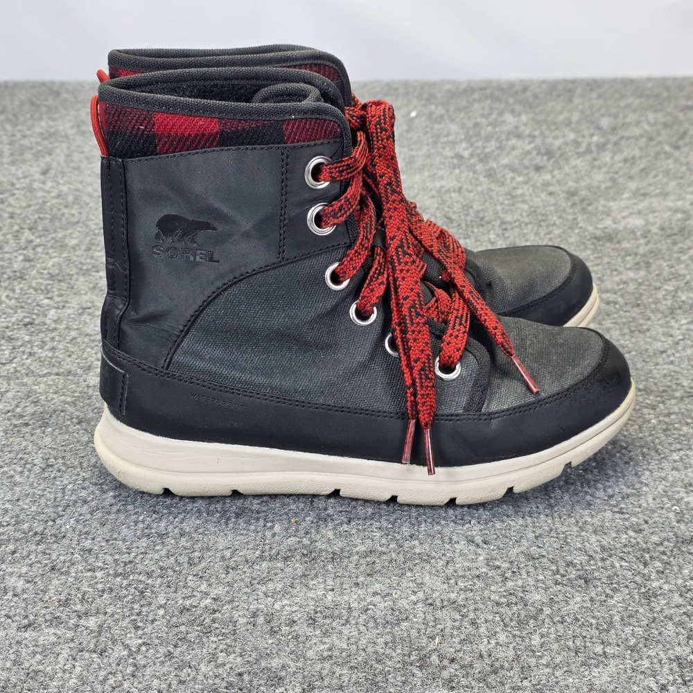 SOREL Women's Size 7 Explorer Black Snow Boots NL3494-010 Winter Boots